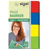 SIGEL HN670 Segnapagina adesivi, rimovibili, Trasparenti, 4 colori a blocchetto, 50x20 mm, 160 fg