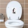 Finest Folia Adesivo decorativo per WC, coperchio per WC, bagno e bagno, con scritta divertente (R173-18, vietato fare pipì in piedi)