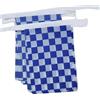 AZ FLAG Ghirlanda 6 Metri 20 Bandiere A Scacchi Blu Marino E Bianchi 21x15cm, Bandiera Scacchiera Blu E Biancha 15 x 21 cm - Festone Bandierine