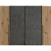 AVANTI TRENDSTORE - Fahda - Armadio con ante battenti e scorrevoli. DimensioniLAP 270,3x210x61,2 cm (grafite/quercia Artisan)