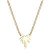 Elli Collana da donna in argento sterling 925 placcato oro, Senza gemme
