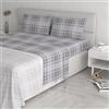 Italian Bed Linen Completo letto Athena Cotone, EDI ROSSO/GIALLO, Matrimoniale