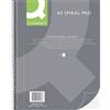 Q-Connect Blocco note a spirale, formato A5, a quadretti, 80 fogli, 160 pagine, blocco note a spirale, blocco note scolastico
