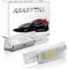 Asasytal LED Lampade a Specchio per Visiera per Interne Illuminazione Portiera Luce per la Lettura 6000k Bianco Compatibile con Golf 4/5/6 1J1 Va-riant 1J5 Jet-ta 5 Pas-sat B6/7 CC etc., 2 Pezzi