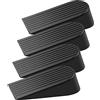 TOKPLNU Confezione da 4 fermaporta in gomma extra large, resistenti, neri, fermaporta per pavimenti, antiscivolo, per patio, esterni, case, uffici, garage