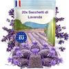 Lavens 20 sacchetti profumati alla lavanda - Agricoltura famigliare - Bustina profumata per guardaroba, biancheria e ripostiglio. Bustine di lavanda di qualità superiore. Origine Provenza Francia
