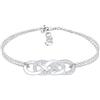 Elli Bracciale da donna Infinity Amore con cristalli, Sfaccettatura, cristallo