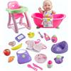 JC TOYS - Bambola Lots to Love Babies da 25 cm in morbido vinile, con vasca, seggiolone e 18 accessori, ideale per giocare, rosa, disegnato da Berenguer, +2 anni