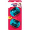 KONG - Squeezz Action Ball Rosso - Gioco Riporto interattivo con Squeak, Diverse Texture - per Cani di Taglia Grande