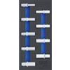 BGS 4057 | Modulo per carrelli portautensili 1/3: serie bussole esagonali | profonde | 9 pz.