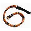 Bio Pet Store Collare Aantiparasitario all'Ambra Baltica Naturale con Perle Nere 60-65 cm