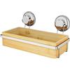 Compactor Basket BESTLOCK SPA XL in Bamboo e Acciaio Cromato con Ventose (27.6x14.8x12.7 cm)