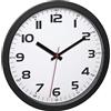 TFA Dostmann Orologio da parete analogico, vetro, 60.3050.01, di facile lettura, nero