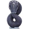 Nemesis Now Cult Cuties Ouroboros Snake 9,6 cm, resina, nero, statuetta di serpente occulto Ouroboros, spaventosamente adorabile, regalo serpente, fuso in resina di alta qualità, dipinto a mano
