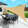 Sunnylaxx 3x3x4,25m Sabbia Tenda a Vela Triangolare Vela Ombreggiante, 185G HDPE Vele Parasole Protezione UV 95%,per Esterno, Giardino e Terrazza, Piscina