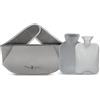 AOKITO Borsa Dell'acqua Calda 3 In 1, Borsa Dell'acqua Calda in Gomma con Morbida Copertura in Vita, con Coperchio Morbido Peluche Scaldamani, per Collo e Spalle, Schiena, Gambe, Vita Calda (Grigio, 1.2L)