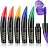 MKNZOME Set di Mascara colorato, 6 Colori Mascara in fibra 3D, Impermeabile Lunga Durata e Allungamento Volumizzante Incurvante, Creando un Glamour Trucco Occhi, Regalo di Trucco Colore per Donna#1