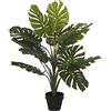 DRW Set di 4 Piante Artificiali della Costola di Adamo in Verde 70 cm, 70cm