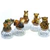 DLM Bomboniere DLM96579 (Kit 12 Pezzi) Barattolo in Vetro con animaletti Orsetto Leone Elefante Coniglio bomboniera Comunione Battesimo Nascita Compleanno
