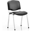 Next Day Office Chairs Sedie da ufficio per il giorno successivo ISO impilabile sedia nera in vinile cromato senza braccioli
