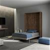 IMAGO FACTORY Kento - Mobile Letto a Scomparsa Una Piazza e Mezza, Letto Richiudibile a Parete, Materasso non Compreso, il Letto a Scomparsa arriva Smontato, Made in Italy (Noce)