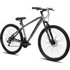 HILAND, mountain bike Hardtail da 29 pollici, con telaio in alluminio, cambio Shimano a 21 marce, freno a disco, forcella ammortizzata, colore nero, 431