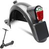 VOLOHAS Parafango Posteriore con Fanale Posteriore LED Super Luminoso per Segway Ninebot Max G30/G30LP/G30LE/G30LE Ⅱ/G30D/G30e/G30e II Scooter Elettrico con Gancio, Luce Posteriore, Targa Vuota