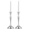Nuptio Portacandele per Candele 2 Pezzi Argento Candela Bastoni Sta 24.5cm Alto Cono Portacandela per Matrimonio Festa di Compleanno Tavolo Centerpieces Camino Decorazione di Natale