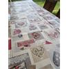 PAGO POCO Tovaglia Rettangolare in Cotone Plastificato Disegno Cuori Shabby Colore Rosso 100% Impermeabile Tutte Le Misure Made in Italy Novita' 2021!!(140x230)