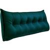 Johnear Cuscini Testata letto Cuscino lombare in velluto, Cuscini da Lettura Rettangolare Supporto Posteriore, grande cuscino schienale per divano, Testiera, Cuscino da Parete (Blu 2, 180 cm)