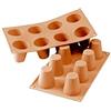 Silikomart | SF0021 Stampo in Silicone per Monoporzioni BABÀ, Antiaderente, 8 cavità, Confezione da 1 Stampo per Dolci, Ø 55 h 60 mm, Made in Italy