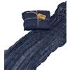 Halbach Seidenbänder Runner da tavolo, larghezza: 70 cm, lunghezza: 300 cm, lavabile, per matrimoni, compleanni o come decorazione da tavolo, tovaglia sottile, effetto cotone, colore: blu