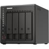 Qnap Nas Qnap TS-453E-8G 4 BAIE 8 GB DDR4 J6412 205GHz 8G Ram Nero [TS-453E-8G]
