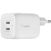 Belkin Alimentatore da rete Belkin 65W PD USB-C Bianco [WCH013VFWH]
