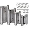 Neuhall 1 Paio di Cerniere in Acciaio Inox, 100 mm, per Porta a Pendolo, Basculante, in Legno, del Salone - Doppia Cerniera