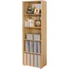 Inter Link Libreria 5 livelli in laminato rifinito rovere, 60x180x30 cm