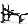 JK Fitness Panca Piana Regolabile Con Porta Bilanciere Jk 6060 Jk Fitness Cod.jk6060 Per Esercizi; Leg Extension, Bench Press, Leg Curl, Butterfly, Addominali