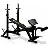 JK Fitness Panca Regolabile Con Porta Bilanciere Professionale Jk 6070 Jk Fitness Cod.jk6070 Esercizi; Preacher Curl, Curl, Leg Extension, Bench Press, Leg Curl, Butterfly, Addominali