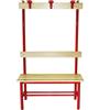 Artisport SRL As1730/20 Panchina Spogliatoi Con Seduta, Schienali E Appendiabiti, In Tubo Di Acciaio Sez. 40 Mm Da 1 Metro