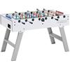 Garlando Calciobalilla Champion Outdoor Weatherproof White con Aste Rientranti, Gambe Pieghevoli- biliardino Garlando con 50 Palline