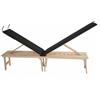 La Posturale by Agarfit Panca Posturale Versione Con Gambe Per Allungamento Muscolare - Dimensioni Aperta 210 X 30 H 43/151 Cm ( nero)