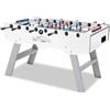 Garlando Calciobalilla Goleador Evolution White con Aste Uscenti, Gambe Pieghevoli - Piano di Gioco in Vetro- biliardino Garlando cd.SC614956