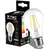 VTAC V-Tac VT-1887 Lampadina LED E27 Filamento Classic Bulbo 6W - SKU 214272 | 214303