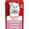 Gourmet Mon Petit Intense Cat Busta Multipack 6x50G SELVAGGINA FEGATO E MANZO