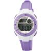 Lorus Orologio digitale al quarzo per bambini con cinturino in silicone, Bianco-Viola - R2347PX9