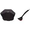 Char-Broil 140 766 - Copertura per Grill Barbecue con 3-4 Fuochi, Nero & 140 533 - Spazzola per Pulire a Freddo e Raschietto 2 in 1