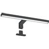 Oktaplex lighting Lampada LED a specchio bagno 2 in 1 montaggio nero 6500K bianco freddo 5W 350lm IP44, 30 cm, luce a specchio bagno