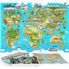 Bopster Puzzle Mappamondo Bambini 180 pezzi - Puzzle Mappa del Mondo con Cartina Geografica 8 Bit Pixel Art - Puzzle Mondo con Mappa di Opere d'Arte - Idee Regalo Adulti e Ragazzi di Bopster 57x42