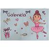 LolaPix Tovaglia Compleanno Bambina Personalizzata con Nome. Regalo Personalizzato. Tovaglia individuale. Diversi disegnie. Ballerina Rosa