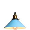 iDEGU Lampada a Sospensione Retrò 22cm Lampada da Soffitto Vintage in Metallo E27 Lampadario a Sospensione Moderno Stile Scandinavo Plafoniera per Soggiorno Cucina Camera Ristorante (Blu)